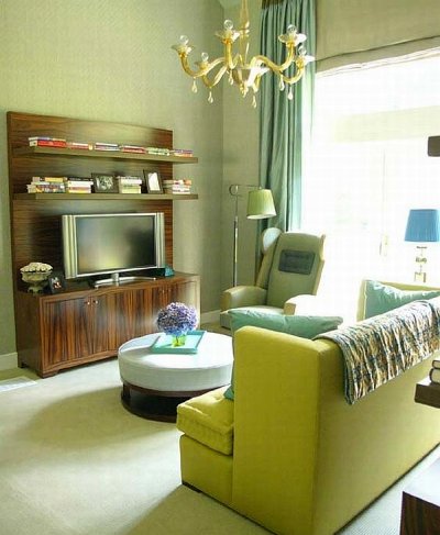 Green colors in paint and decor