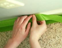 Protect and cover non-working surfaces before painting