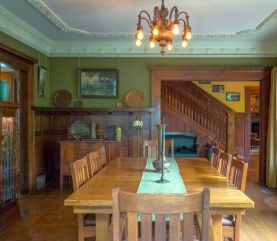 Room with lots of natural and stained wood